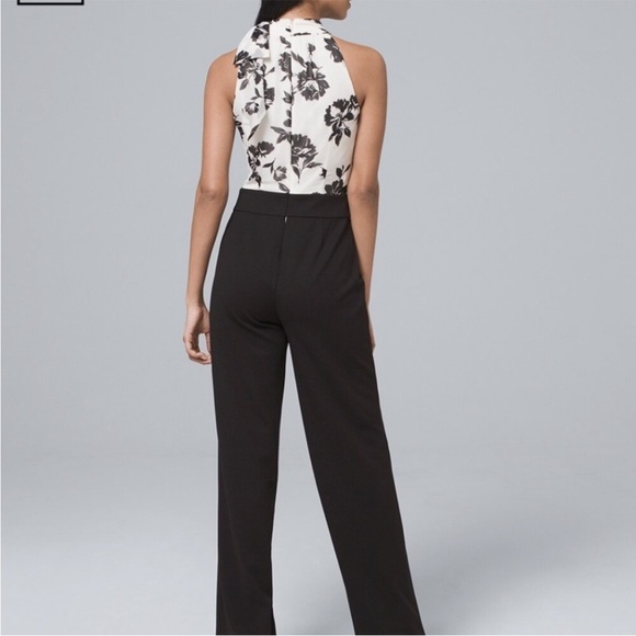 WHBM BODICE HALTER FLORAL JUMPSUIT SIZE 10 - Picture 2 of 8